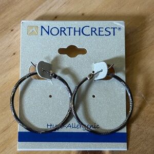 NorthCrest women’s  Hoop Earrings 1” hypoallergenic